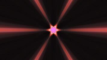 Psychedelic 3d animation with flashing lights and lines. Motion. Bright neon stream with flashing flower pattern. Tunnel flow with neon lines and flower video