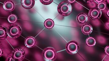 Concept of global communication and network. Design. Spinning field of connected dots. video
