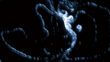 Dark background with backlight. Motion. The bright glitter of the lines creates colored patterns in the animation. video