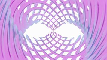 White background. Design.Purple rings in animation that rotate in different directions and move. video