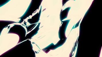 Black mesmerizing background. Design. White and blue lines rotating in a circle in abstraction on a dark background. video