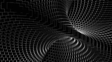 Black and green background. Design. Hypnosis effect with moving bright lines in abstraction. video