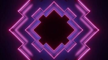 Futuristic geometric pattern pulsates. Design. Pulsating 3D pattern in futuristic style. Technological geometric pattern with pulsating lines in motion video