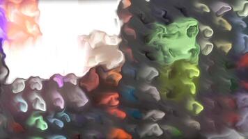 Blurred spots. Motion. Bright colorful patterns made in macro photography in 3D format. video