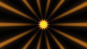 Hypnotic pattern with flashing rays. Motion. Flashing linear beams blink in psychedelic pattern. Flashing tunnel beams in bright pattern video
