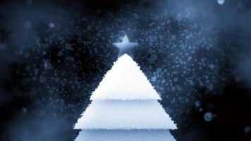 New Year's animation with inscription and Christmas trees. Motion. Happy New Year with beautiful animated Christmas trees. Animated greeting or happy New Year card video