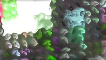 Blurred spots. Motion. Bright colorful patterns made in macro photography in 3D format. video