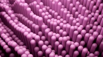 Blue and pink dancing background. Design. Bright ovals of small sizes rise and fall in turn in 3D format. video