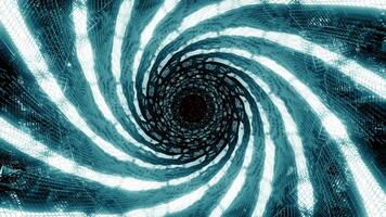 Blue and pink tunnel. Design.A bright animation in which a bright empty corridor with illuminated walls is scattered by waves. video