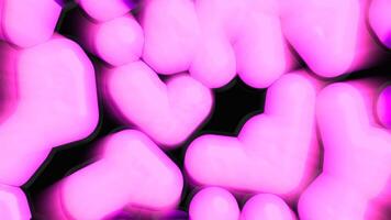 Blue and pink plasticine. Motion.Black background with moving bright parts in animation. video