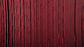 Narrow red flowing strings or fibres moving into the same direction. Design. Stream of narrow red lines. video