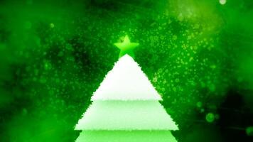 New Year's animation with inscription and Christmas trees. Motion. Happy New Year with beautiful animated Christmas trees. Animated greeting or happy New Year card video