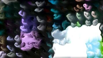 Abstract rows of moving liquid paint strokes. Motion. Rotating surface with stains. video