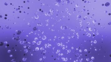Abstract bubbles flowing chaotically on a colorful background. Motion. Small spheres floating in weightlessness. video