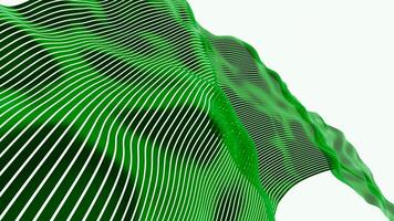 Wavy unknown material moving and rippling on a white background. Design. Striped moving fabric. video