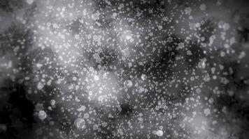 Blue and gray background with winter snowflakes Motion. Large pieces of snow flying in different directions made in 3d format. video