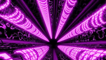 Flying into spaceship tunnel, sci-fi spaceship corridor. Design. Abstract interior of an alien space ship. video
