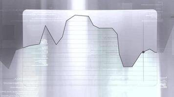 Point moves on graph with program codes. Motion. Animation with graph and point of indicators. Software diagnostic animation with graph and dot video