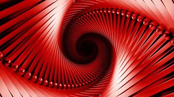 Red tunnel. Design. A light tunnel with animation made of a mesh like iron and moving from the inside. video