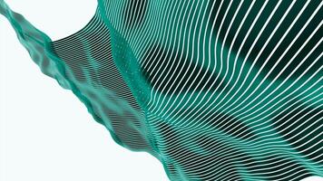 White background. Design. Animated blue canvas that flutters as if in the wind. video