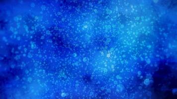 Beautiful background with moving glowing spots and bokeh. Motion. Round particles disappear and appear in space on glowing background. Beautiful background with round flying particles and bright spots video