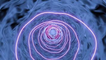 Abstract hypnotic background of fluctuating rings creating optical illusion. Design. Circles and water like flowing background. video
