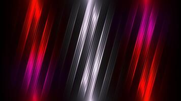 Diagonal stripes move with shining lines on black background. Motion. Animation with light stripes and ray effect. Stylish striped lines with moving light beams video