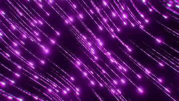 Abstract flow of sparkling particles like falling stars over black sky background. Design. Flow of electricity. video