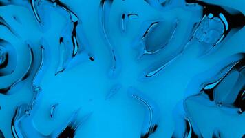 Blue and green background. Design.A dark background with a voluminous dense slurry in cartoon animation that spreads. video