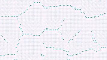 Animation with rotating pattern of dots. Design. Electronic background of dots and rotating pattern with colored curved lines. Dot pattern with colored lines rotating on white background video