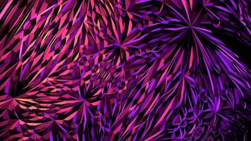 Abstract geometry background. Design. Kaleidoscopic calm pattern of pink 3d long shapes in motion. video