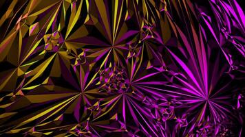 Gold-purple lattice. Design.A light background in animation that diverges like walls with bright shades of neon. video
