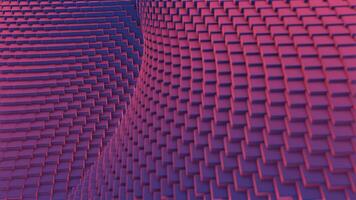 3d distortion of space with squares. Design. Space with curved distortion of funnel. Space with squares is visually distorted into funnel video
