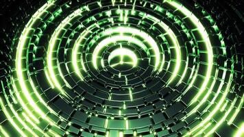 Green illuminated background. Design.A bright rotating green twister in the abstraction from which a lot of light comes. video