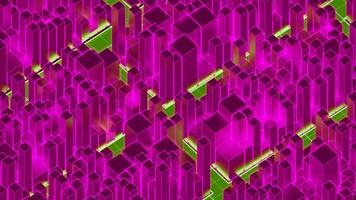 Pink background. Design.Small squares in the animation that move to the right side. video