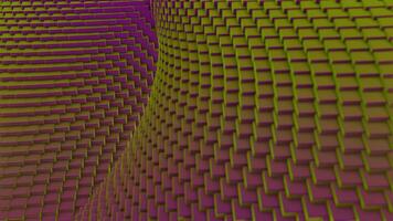 3d distortion of space with squares. Design. Space with curved distortion of funnel. Space with squares is visually distorted into funnel video