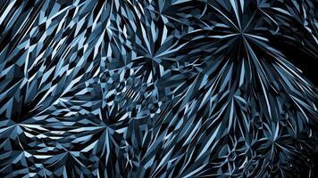 3D animation with moving pattern in mirror style. Design. Mirror distortion of pattern with psychedelic effect. Crystal pattern moves with psychedelic distortion video
