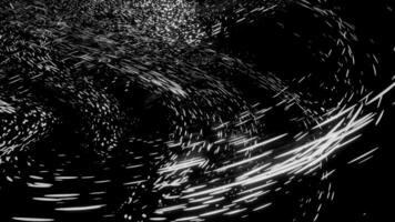 Monochrome cosmic background with flying particles. Design. Tiny small space dust flying in the universe. video