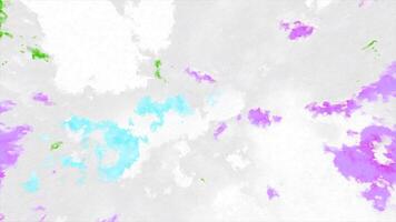 Colorful texture moving in spots on white background. Motion. Animated stained background with flashing colors. Paint spots move and change on white background video