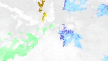 White background. Motion.Spreading multicolored bright paint in 3d format, which is then filled with gray gouache. video