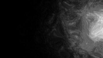 Moving energy with plasma space around. Motion. Glowing ball of energy with plasma stream on black background. Energy radiating plasma structure around video