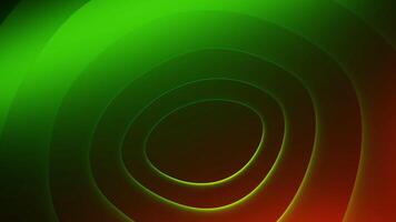 Green-orange background. Design. Circles outlined with white lines in animation that twitch in different directions. video