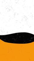 Black and orange waves on white background with dust particles, seamless loop. Animation. Geometric pattern with colorful abstract shapes. video