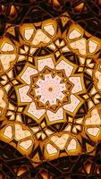 Abstract stunning glass fresco kaleidoscope. Design. Changing decorative pattern with colorful pieces of glass. video