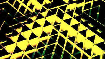 An Abstract Geometric Pattern Displaying Vibrant Yellow and Deep Black Tones Together. Design video