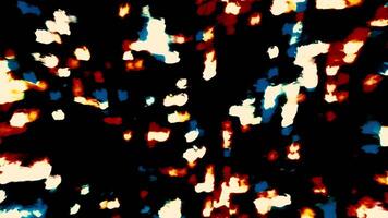 Colorful square shimmer on black background. Motion. Background with ripple effect of liquid surface with square highlights. Card square highlights move in liquid stream video