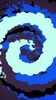 Endless spinning spiral of several rotating wide bubbling stripes on black background, seamless loop. Animation. Colorful rotating tornado. video