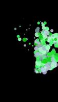 Animation of comet from blurs. Animation. Festive animation with multicolored blurs moving in loop in circle on black background. Festive abstract animation with blurs video