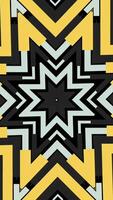 Colorful abstract geometrical kaleidoscope with moving patterns changing their color. Animation. Abstract kaleidoscope motion background video