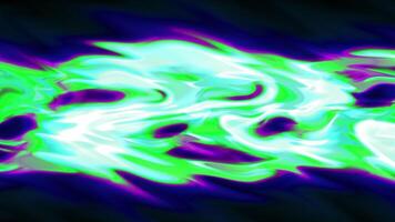 Dark background with green neon blots. Motion. A huge blob of blob that spreads smoothly in abstraction video